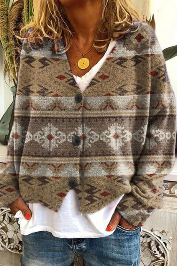 EM | Vintage Boho-Strickjacke
