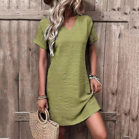 MW | Nikki Minikleid mit schmalem V-Ausschnitt