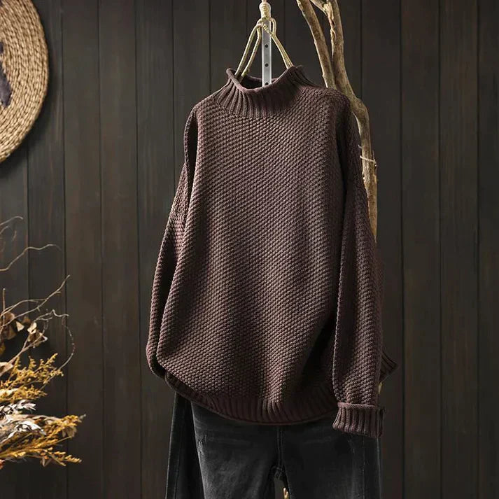 EM | Turtle-neck pullover aus Grobstrick
