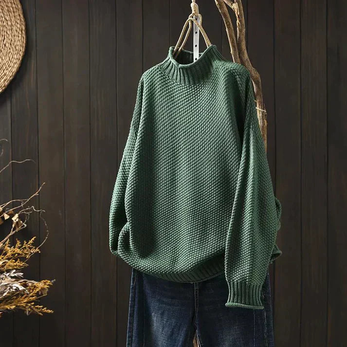EM | Turtle-neck pullover aus Grobstrick
