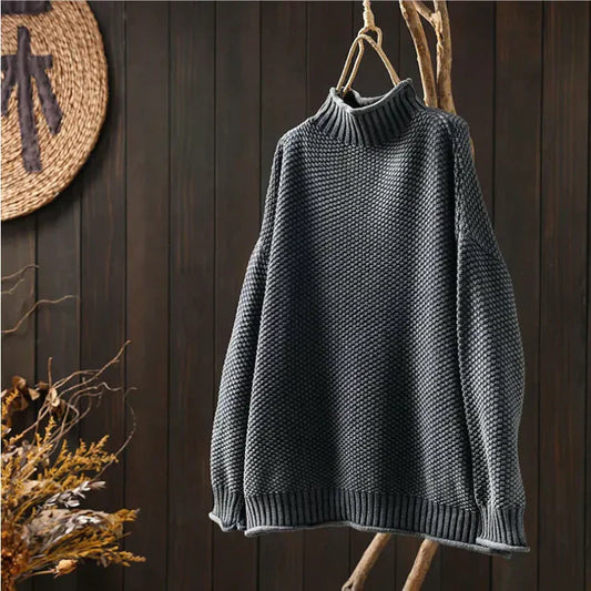 EM | Turtle-neck pullover aus Grobstrick