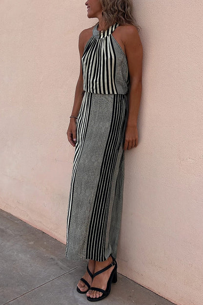 MW | One More Chance Gestreiftes Midikleid mit verstellbarer Taille