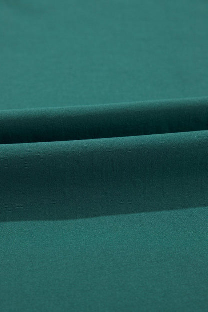 MW | Dunkelgrünes Maxikleid mit Falten für Frauen