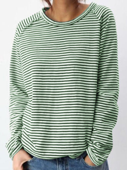EM | Lässiges gestreiftes langärmeliges pullover