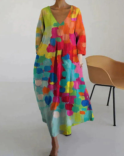 EM | Elegantes buntes Sommer-Maxikleid