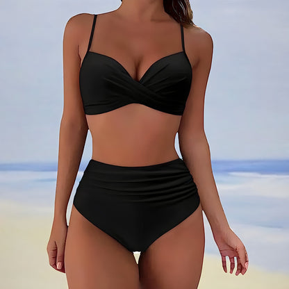 EM | Bikini mit hoher Taille und Twist-Front-Oberteil