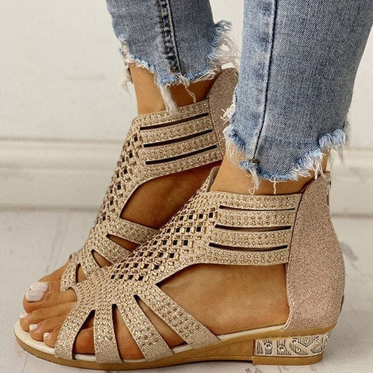MW | Orthopädische Sandalen mit niedrigem Absatz
