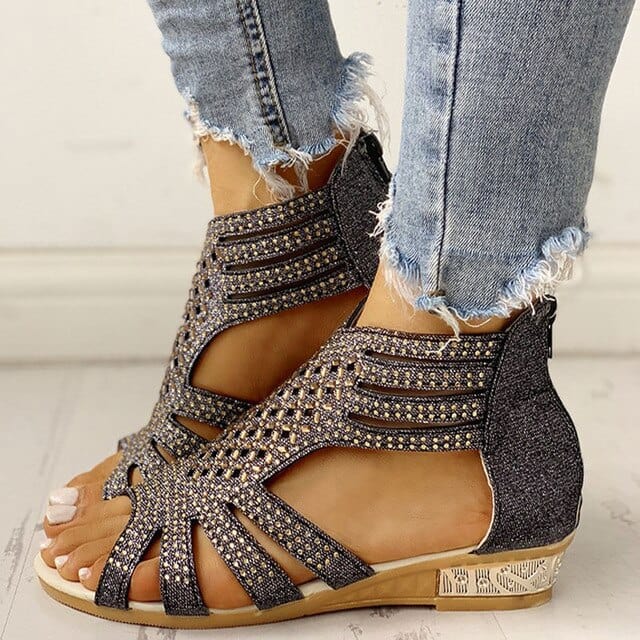 MW | Orthopädische Sandalen mit niedrigem Absatz