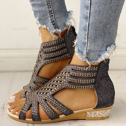 MW | Orthopädische Sandalen mit niedrigem Absatz