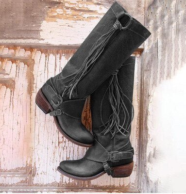 EM | Knielange Lederstiefel