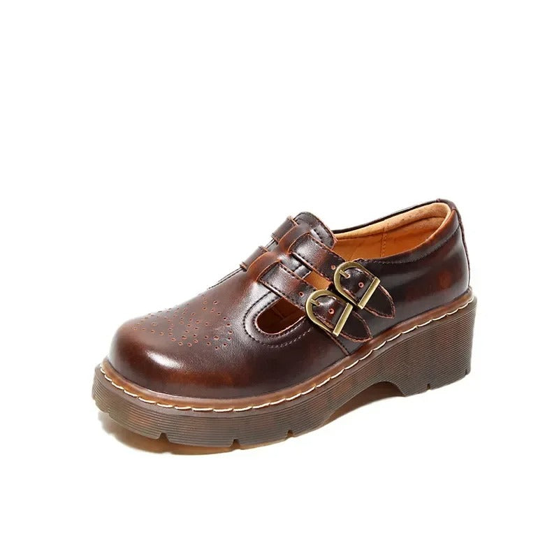 EM |  Flache Oxford-Schuhe im britischen Stil