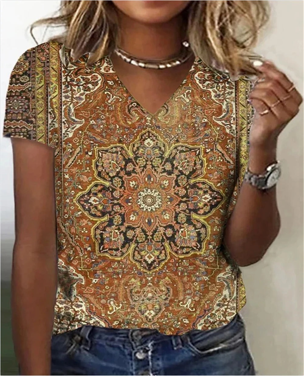EM | Hemd mit V-Ausschnitt im Vintage-Stil