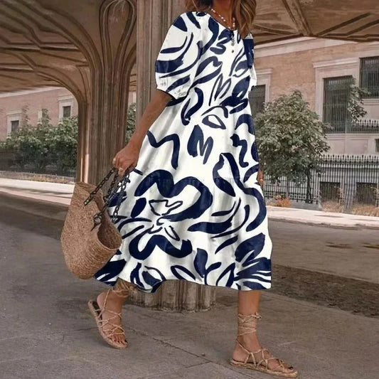 EM | Bedrucktes Midikleid in A-Linie