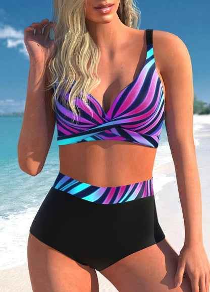 EM | Gepunkteter & gestreifter Bikini