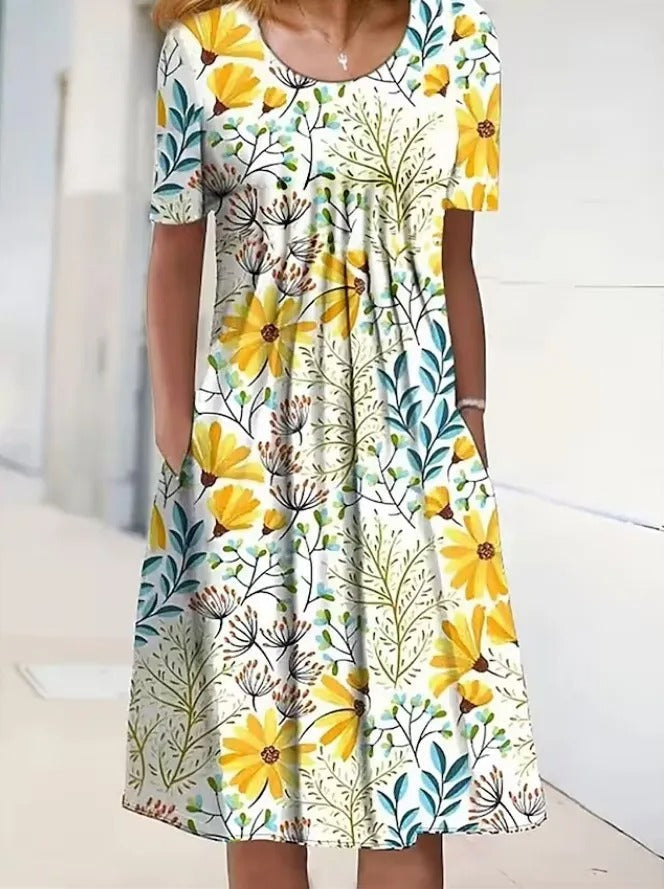 EM | Midikleid mit Blumendruck