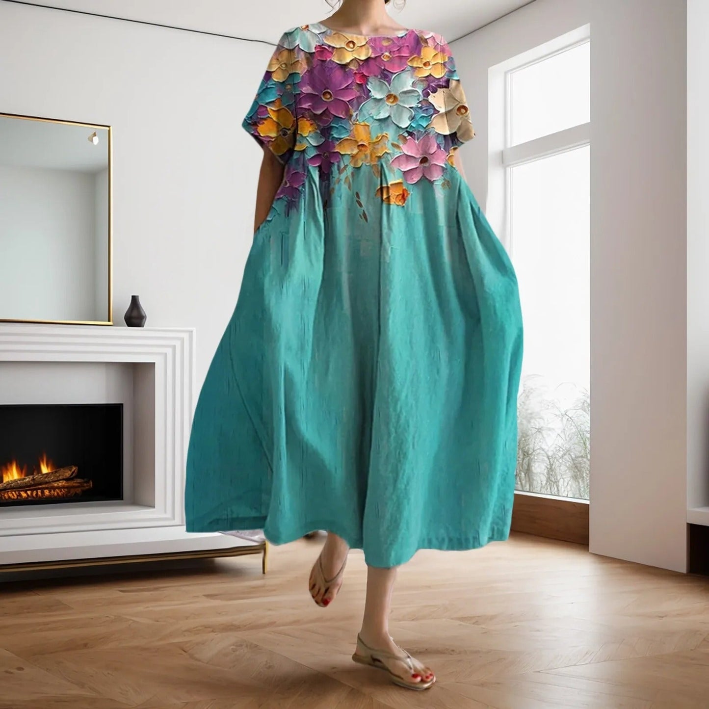 EM | Maxikleid mit Blumenmuster Lose