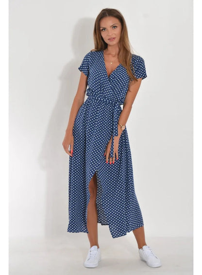 EM | Bedrucktes Sommer-Midikleid mit Schlitz