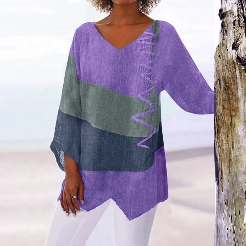 EM | Elegantes dreifarbiges Sommerhemd