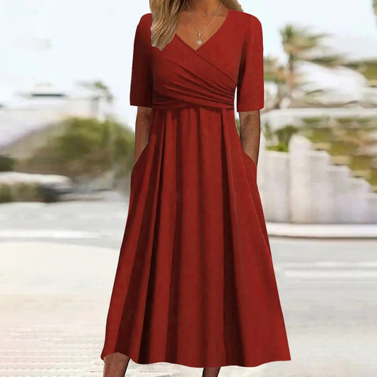 EM | Maxikleid mit V-Ausschnitt