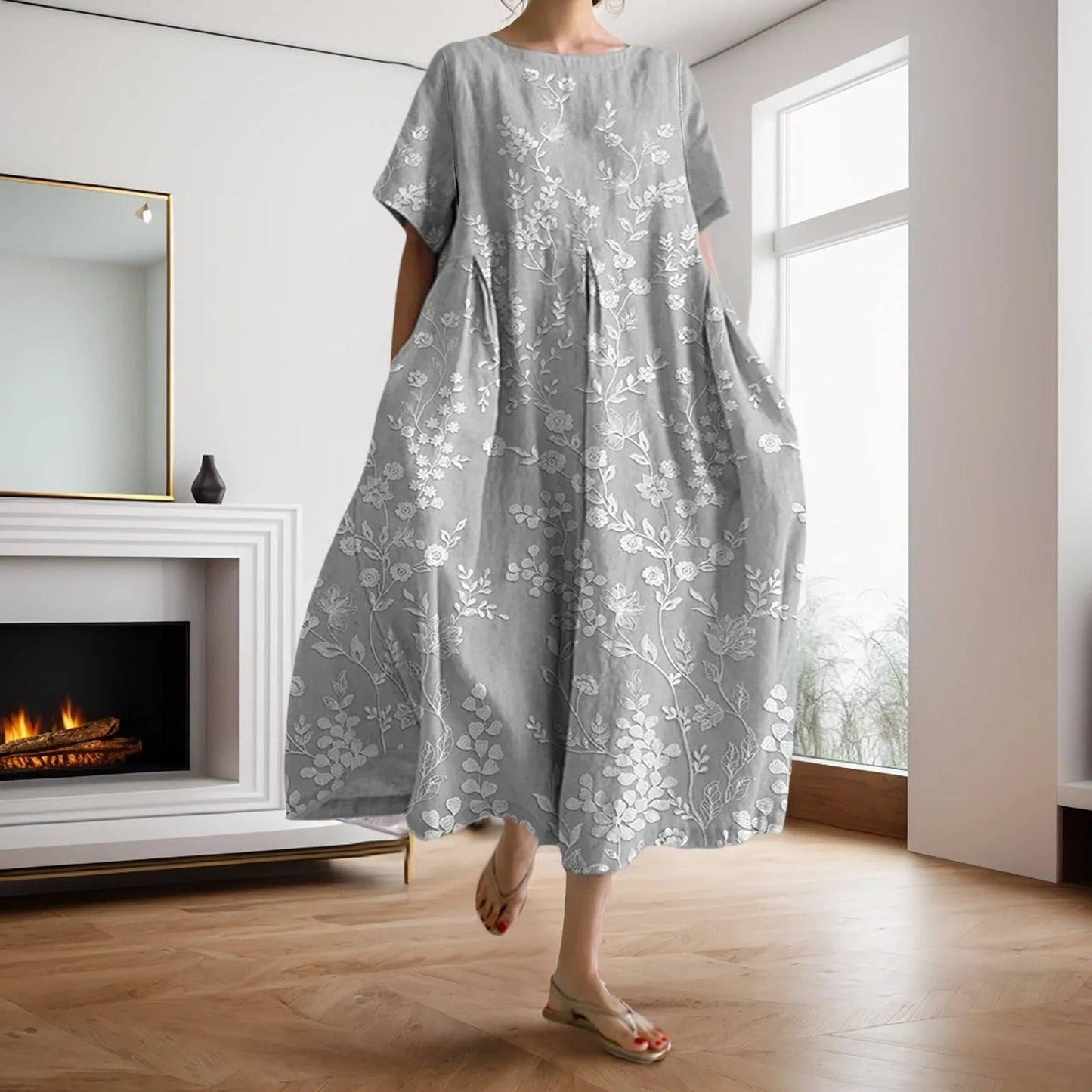 EM | Maxikleid mit Blumenmuster Lose