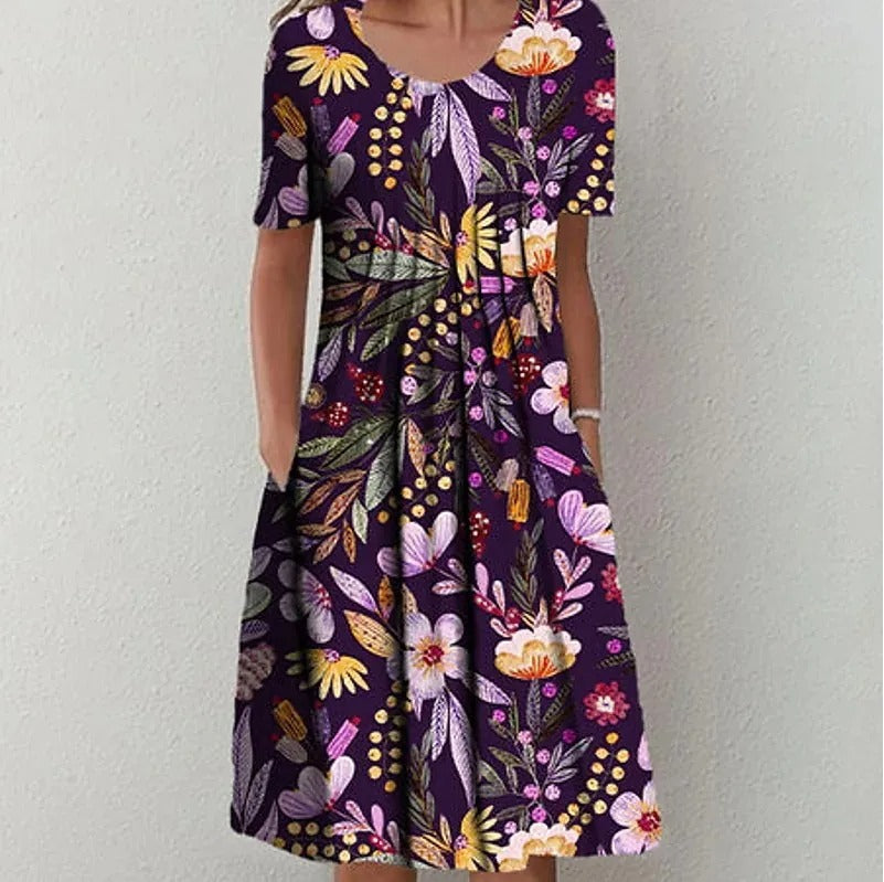 EM | Midikleid mit Blumendruck