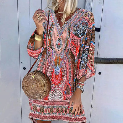 EM | Boho-Losse-Minikleid