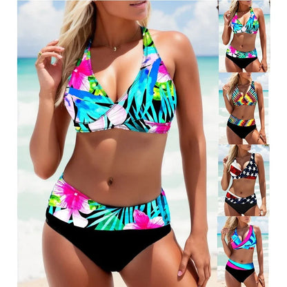 EM | Mehrfarbiger Bikini mit Seitenbändern