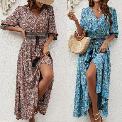 EM | Boho Maxikleid mit Schlitz