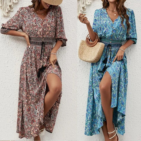 EM | Boho Maxikleid mit Schlitz