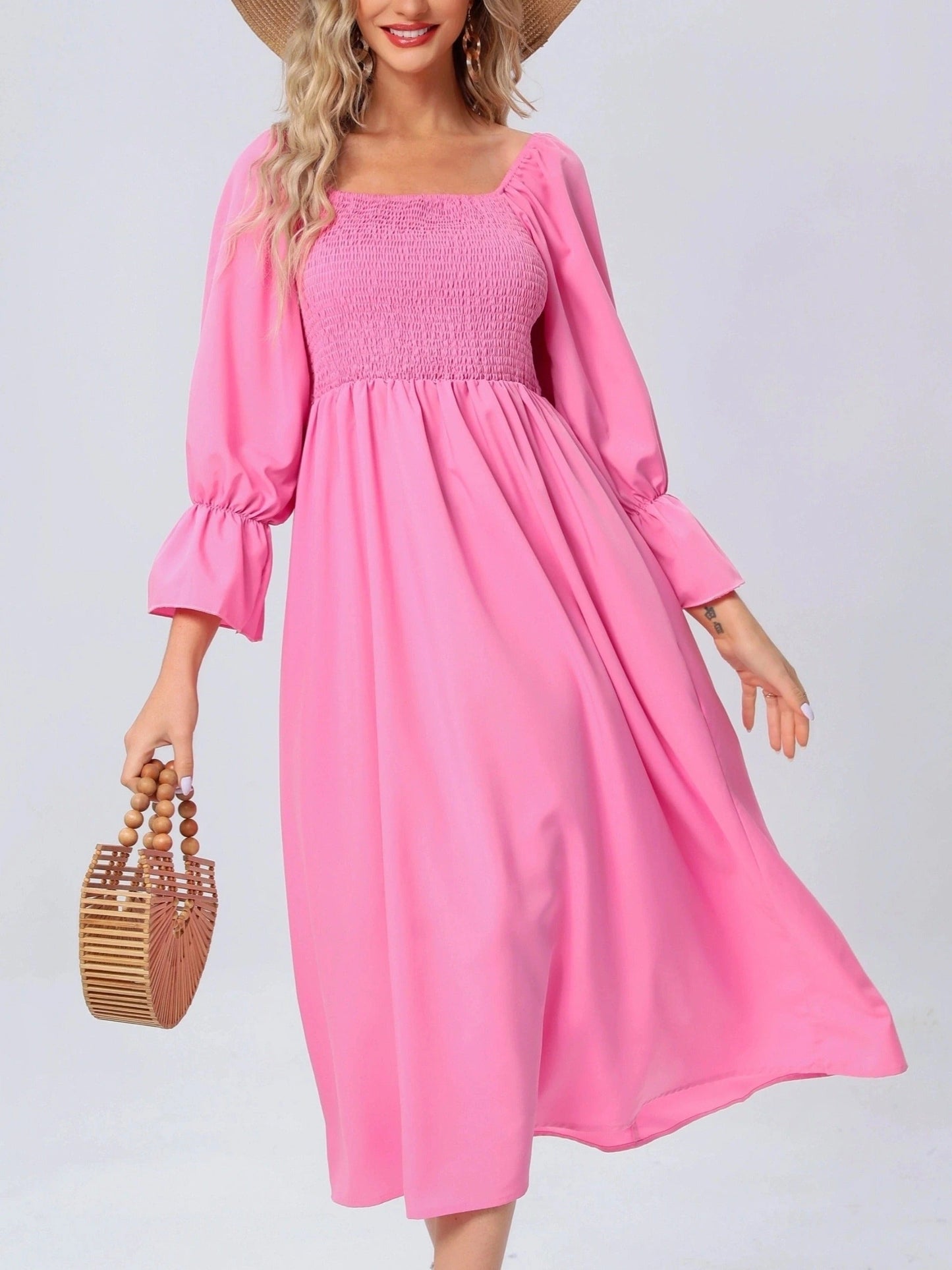 EM | Midikleid mit Puffärmeln
