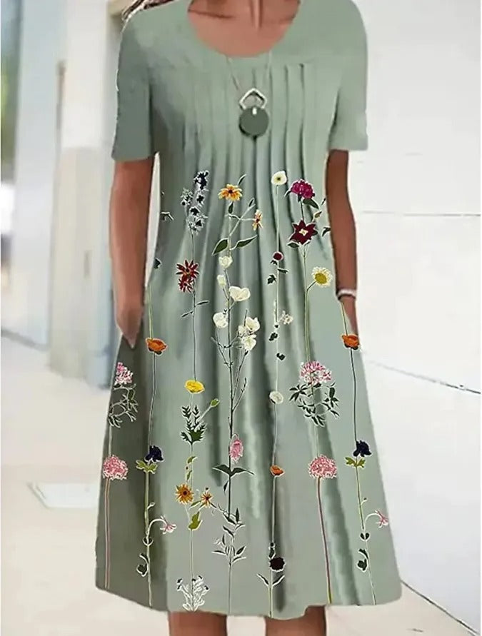 EM | Midikleid mit Blumendruck