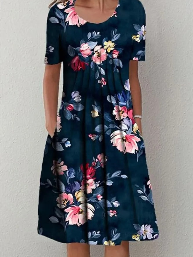 EM | Midikleid mit Blumendruck