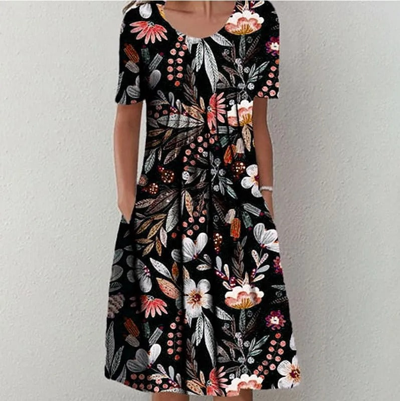 EM | Midikleid mit Blumendruck