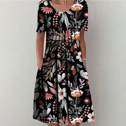 EM | Midikleid mit Blumendruck