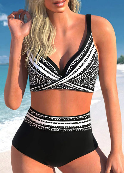 EM | Gepunkteter & gestreifter Bikini