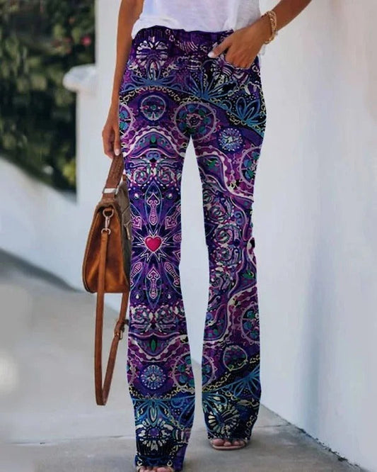 EM | Bedruckte Hose mit hoher Taille