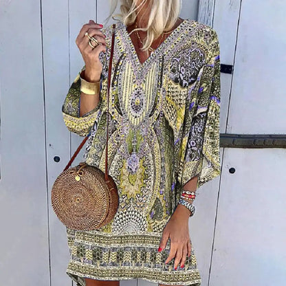 EM | Boho-Losse-Minikleid