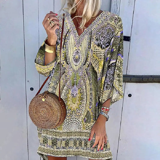 EM | Boho-Losse-Minikleid