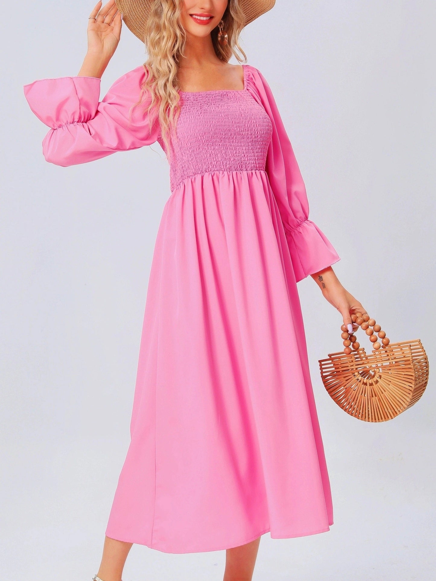 EM | Midikleid mit Puffärmeln