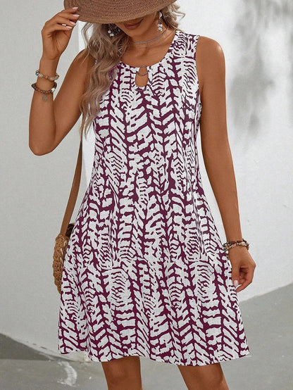 EM | Boho Vintage Ärmelloses Minikleid