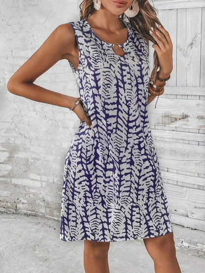 EM | Boho Vintage Ärmelloses Minikleid