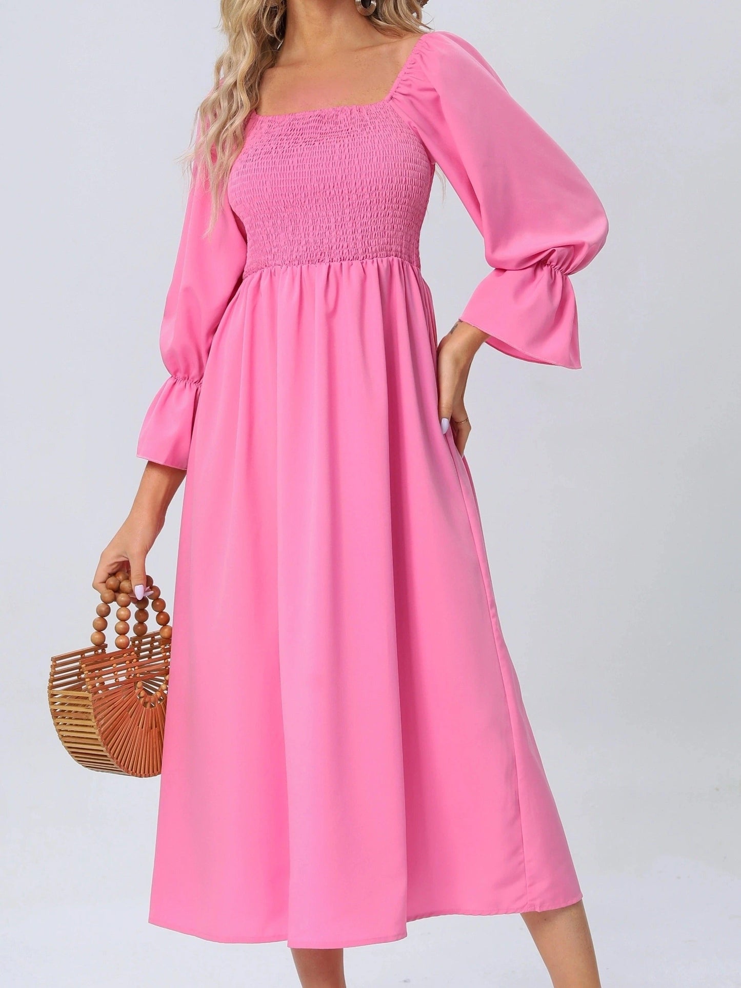 EM | Midikleid mit Puffärmeln