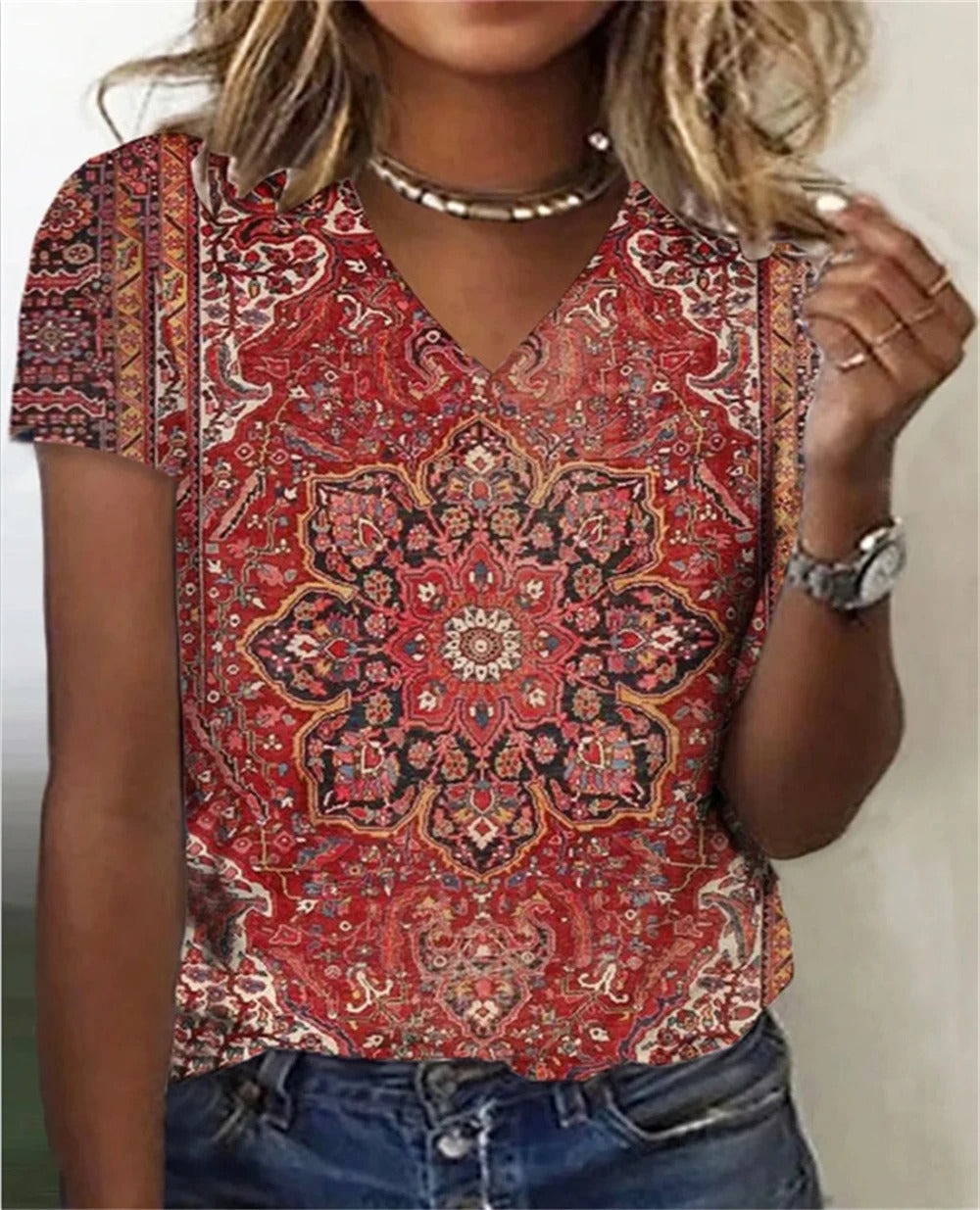 EM | Hemd mit V-Ausschnitt im Vintage-Stil
