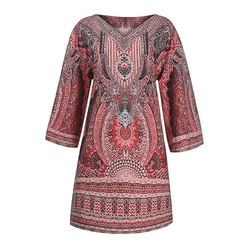 EM | Boho-Losse-Minikleid
