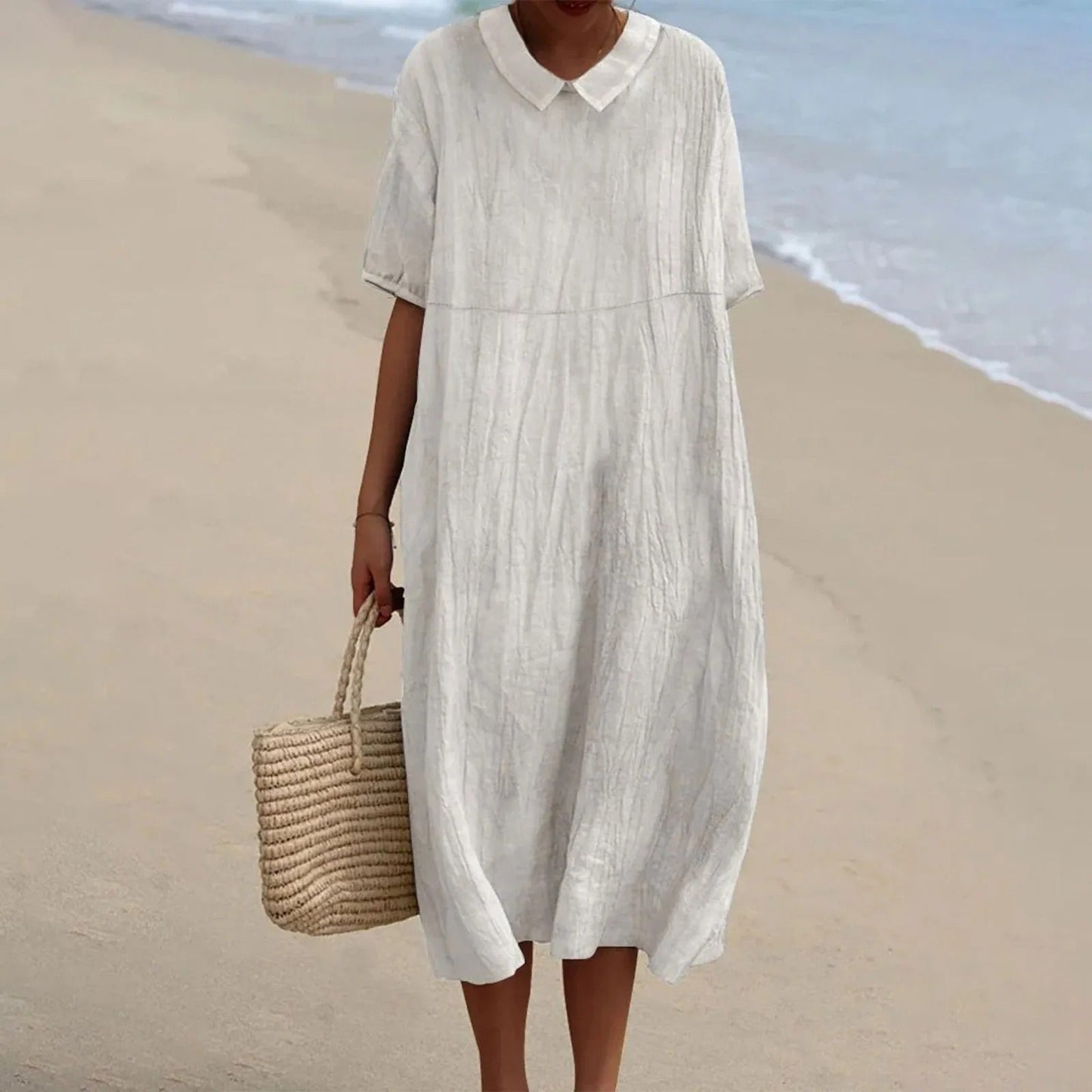 EM | Midikleid mit V-Ausschnitt