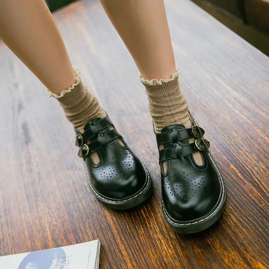 EM |  Flache Oxford-Schuhe im britischen Stil