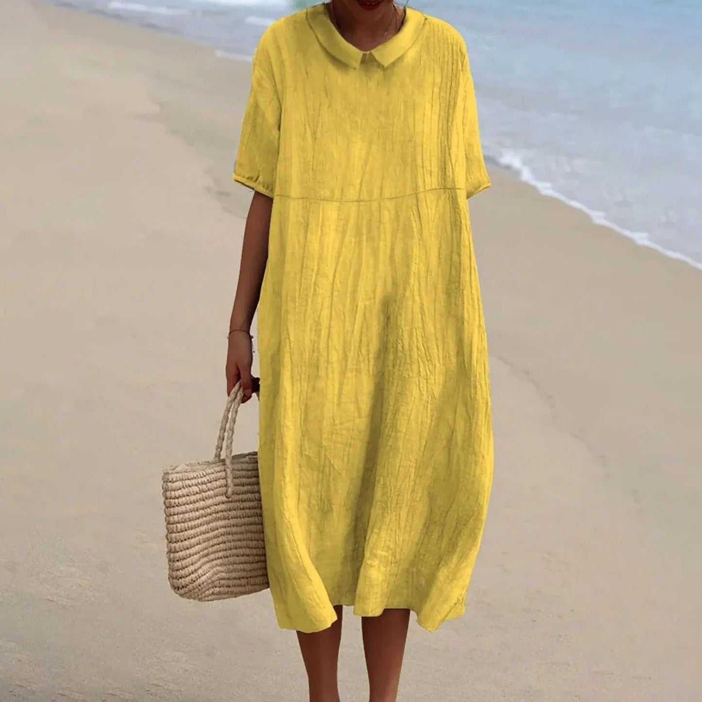 EM | Midikleid mit V-Ausschnitt