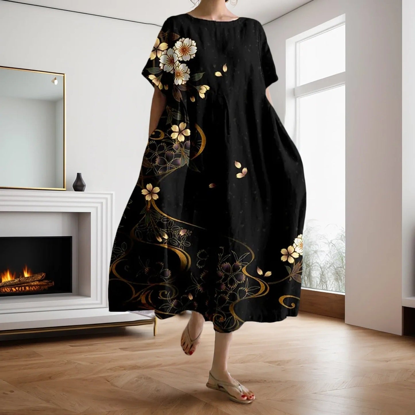 EM | Maxikleid mit Blumenmuster Lose