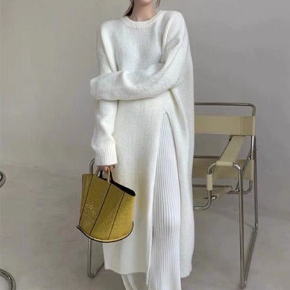 EM | Pullover-Midikleid mit Plissee-Detail