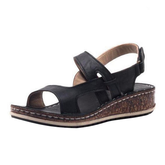 EM | Bequeme Keilsandalen mit verstellbaren Riemen